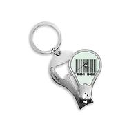 Código de barras Efecto Fractura Art Deco Moda Fingernail Clipper Cutter Abridor Llavero Tijera