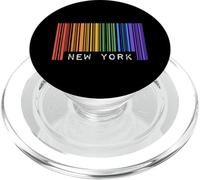 Código de barras gay New York Pride Ally Rainbow LGBTQ Pride Month PopSockets PopGrip para MagSafe