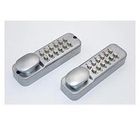 Código de bloqueo digital de teclado de doble teclado contraseña Puerta de hierro resistente al agua Garden Bloque(Silver)