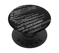 Código de Desarrollo de Datos informáticos en Fondo Negro PopSockets PopGrip Adhesivo