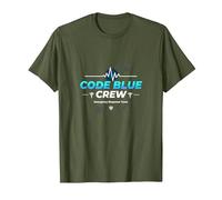 Código de Enfermera de Emergencia Blue Crew Response Team Gift Camiseta, Hombre, Verde Oliva, L