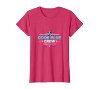Código de Enfermera de Emergencia Blue Crew Response Team Gift Camiseta, Mujer, Rojo Jaspeado, XL