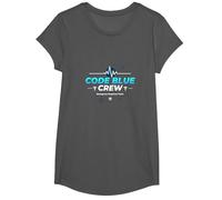 Código de Enfermera de Emergencia Blue Crew Response Team Gift Camiseta, Niñas, Asfalto, S