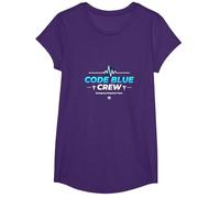 Código de Enfermera de Emergencia Blue Crew Response Team Gift Camiseta, Niñas, Morado, M