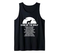 Código de la Familia del Lobo Lealtad Luna Llena Cita Gráfico Camiseta sin Mangas