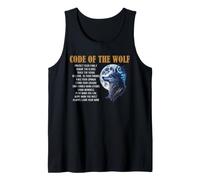 Código de la Familia del Lobo Lealtad Luna Llena Cita Gráfico Camiseta sin Mangas