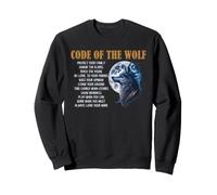 Código de la Familia del Lobo Lealtad Luna Llena Cita Gráfico Sudadera