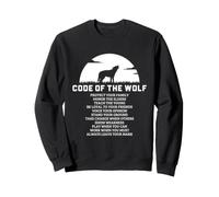 Código de la Familia del Lobo Lealtad Luna Llena Cita Gráfico Sudadera