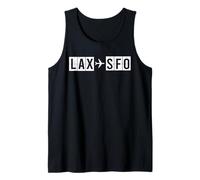 Código de LAX a SFO Aeropuerto Los Ángeles San Francisco Camiseta sin Mangas