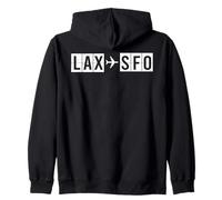 Código de LAX a SFO Aeropuerto Los Ángeles San Francisco Sudadera con Capucha