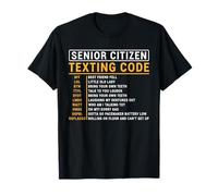 Código de mensajes de texto divertido para personas mayores Día del Padre para el abuelo Camiseta