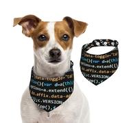 Código de programación del Programador,Pañuelos de algodón para Perros, Bufandas Ajustables para Mascotas,M