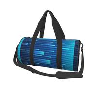 Código de Programador Azul, Bolsa de Viaje de Gran Capacidad, Bolso Redondo, Bolsa de Viaje Deportiva, Bolsa de Mano, Bolsa de Fitness
