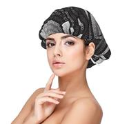 Código de programador negro,Gorro de dormir de satén para adultos - Gorro de dormir elástico para mujer, cubrecabello nocturno