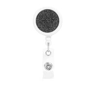 Código de programador Negro Negro,Portatarjetas retráctil, portatarjetas enrollable con clip para identificación y pinza de cocodrilo.