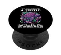 Código ICD-10 W59.22 Humor Codificación médica Médicos Codificador de Salud PopSockets PopGrip Adhesivo