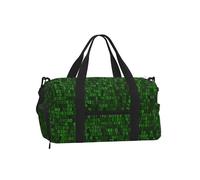 Código informático Decimal Verde del Programador,Bolso Deportivo Bandolera de Mano, Bolsa de Deporte, Bolsa de Viaje de Gran Capacidad para Mujeres y Hombres.
