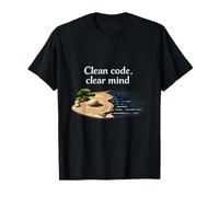 Código Limpio Ciencia de Datos Mente Clara Diseño de Jardines Zen Camiseta