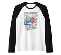 Código neurodivergente Codificación de Clanes Aut Brain Computer Interface Camiseta Manga Raglan