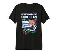 Código neurodivergente Codificación de Clanes Aut Brain Computer Interface Camiseta Premium