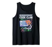 Código neurodivergente Codificación de Clanes Aut Brain Computer Interface Camiseta sin Mangas