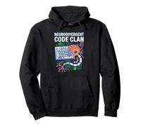 Código neurodivergente Codificación de Clanes Aut Brain Computer Interface Sudadera con Capucha