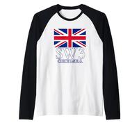 Codigo Postal Chelsea SW3 Londres Camiseta Manga Raglan