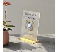 Código QR personalizado Señal para negocios Personalizado déjanos una revisión Signo Acrílico Redes sociales Facebook Facebook Google Yelp Revisión de Twitter Wifi Plaque de pago