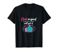 Código Tan Buena Mamá Lo Obtiene Ciencia de Datos Binario Pulgares Arriba Camiseta