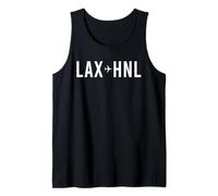 Códigos de Aeropuerto LAX a HNL Ruta de Vuelo de LA Hawái Camiseta sin Mangas