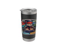 Coding Ninja Funny Coder Programador Ingeniero Informático Diversión Vaso térmico de acero inoxidable de doble pared