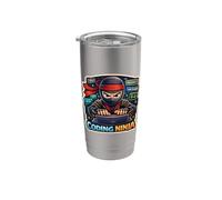 Coding Ninja Funny Coder Programador Ingeniero Informático Diversión Vaso térmico de acero inoxidable de doble pared