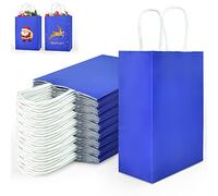 CODIRATO 25 PCS Bolsas con Asas de Papel Kraft Reutilizables de Regalo de Compras para Fiesta, Cumpleaños, Boda (22 * 16cm)