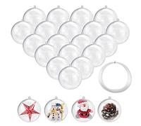 CODIRATO 30 PCS Bola de Navidad Plástico Adornos de Bolas Transparentes con 1 Rollo de Sedal Bola de Adornos Navideños DIY Bolas Rellenables para Decoración de Navidad, Boda, Fiesta (6cm/2,36")