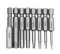 CODIRATO 8 PCS Destornillador Hexagonal Largo, Puntas Torx Magnético Tornillos 1/4 Pulgada Vástago Hexagonal Magnético para Destornilladores Eléctricos, Destornilladores Manuales