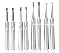 CODIRATO 8 PCS Herramienta de Cuero de Acero Inoxidable Biseladora para Bordes de Cuero Herramienta de Manualidades Ranuradora para Tallado de Cuero Artesanía Costura Manualidades (95U/95V/115V/115U)