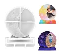 CODIRATO Marco de Fotos de Resina Epoxi, Molde de Silicona con Forma de Luna, Moldes de Resina para Marcos de Fotos, Molde de Resina Epoxi para Bodas, Cumpleaños, Decoración (20 * 15 * 3.2cm)
