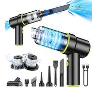 CODN Aspiradora de Mano portátil inalámbrica de 12000 PA, aspiradora de Mano 2 en 1 y Plumero de Aire con múltiples boquillas y luz LED, Mini aspiradora de Mano Recargable para el hogar, Coche