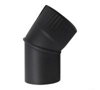 Codo 45° para acero Inoxidable 304 para Estufa Pellet 125mm Codo(black135) | para acero 304 para premium, sin costuras, sellado hermético, para ideal pellet, 125mm diámetro