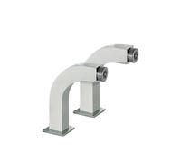 Codo adaptador para baño y ducha para repisa con forma cuadrada silenciador de latón cromado Tres