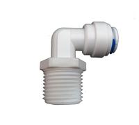Codo atornillado de 1/4 pulgadas con ajuste a presión para carcasa de filtro de agua con puertos de 1/4 pulgadas, filtro de agua, sistema de ósmosis inversa