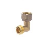 Codo con tuerca libre macho-hembra 3/8 | Latón bruto resistente | Conexión segura para instalaciones sanitarias y calefacción | Fácil de instalar y duradero | QUICK PLOMBERIE