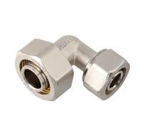 Codo Conector Angular 25 x 20 Compresión para PEX-AL-PEX Latón Wärmer System Atornillado Acoplamiento Roscado