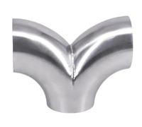 Codo de 3 vías en forma Y con soldadura a tope 19-104 mm diámetro exterior for tubería, acero inoxidable SUS 304, accesorio divisor for cerveza y vino(89mm OD)