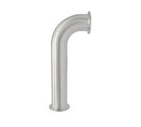 Codo de 90° con abrazadera triple de 1,5" y 2" con tubo de extensión - Diámetro exterior de 25 mm/32 mm/38 mm/51 mm, acero inoxidable sanitario SS304(OD51 x TC64,L 305mm-SS304)