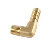 Codo de 90 grados 1/8", 1/4", 3/8", 1/2", 3/4" NPT macho 3/16-3/4" Cola de púas de manguera Conector de tubería de latón Adaptador de agua(5 pcs,1L8 NPT TO 1L4 INCH_NPT TO HOSE BARB)