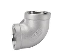 Codo de 90 grados acero inoxidable 304, DN6, DN8, DN10, DN15, DN20, DN25, DN32, 1/2" BSPT, for conectar tuberías y válvulas(F-F,1/2")