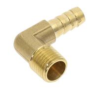 Codo de 90 Grados, Codo de latón, Manguera Barb OD 6-19 mm 90 Grados Hilo masculino1/8 1/4 "3/8" 1/2 "Bspelbow Brass Barbed Conector acoplador Adaptador de Cobre, 1", 14 mm (Color: