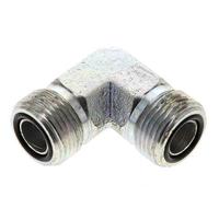Codo de 90 grados de acero galvanizado 13/16''-16 UN ORFS 630 Bar - Hidráulico