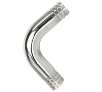 Codo de 90 grados for tubería de acero inoxidable 304, con conector de púas for manguera, acabado pulido, 1 unidad.(57mm)